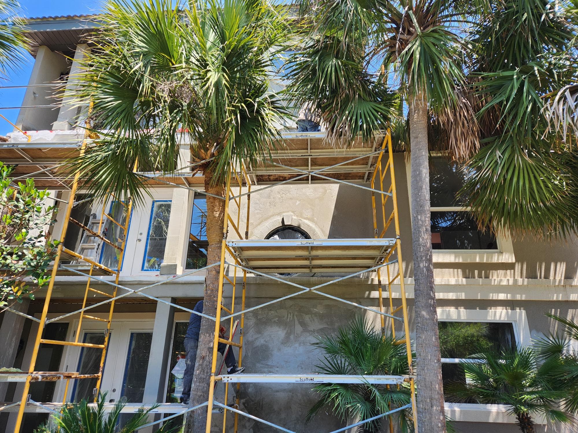 Samford project — completed roof framing