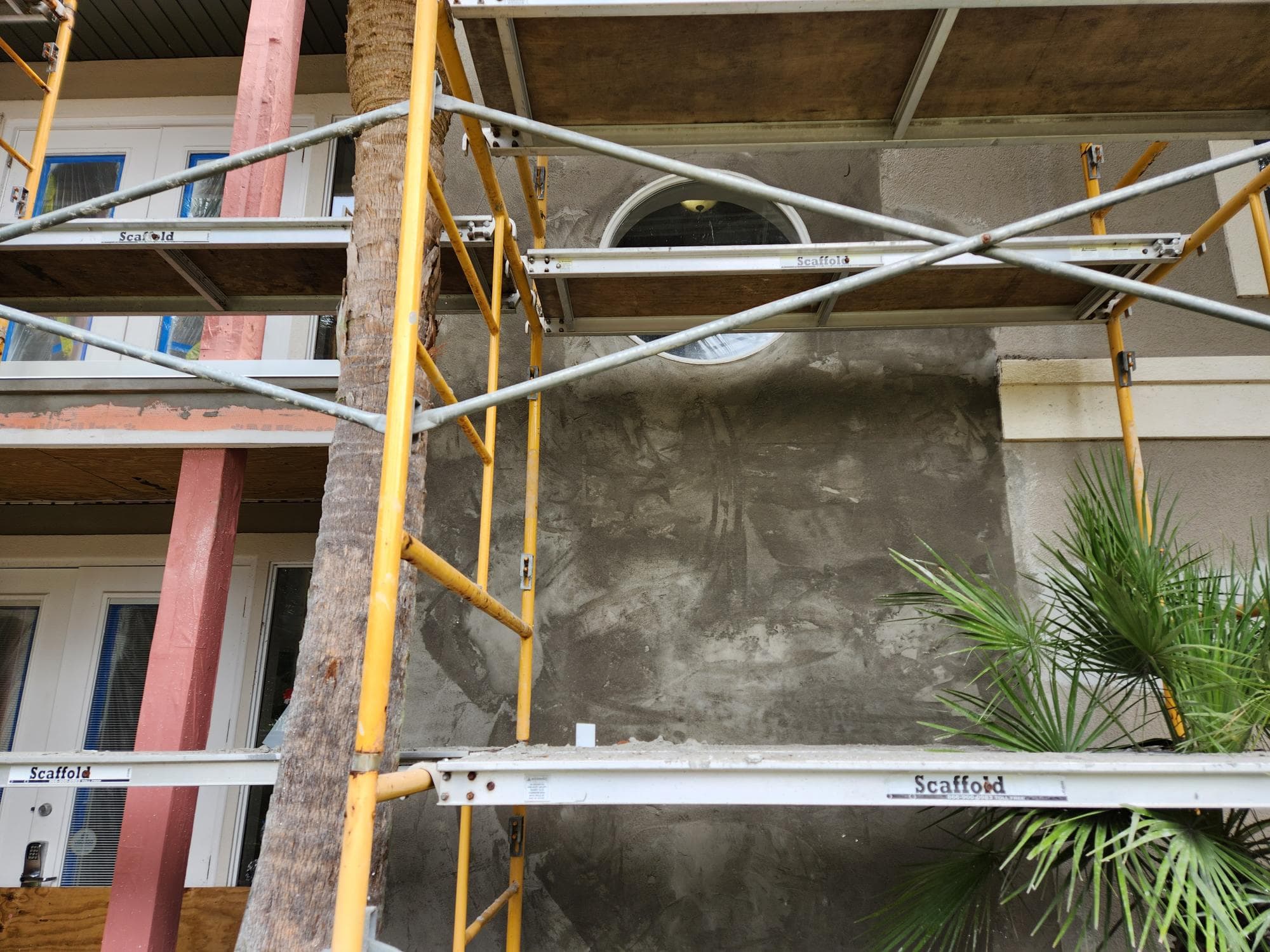 Samford project — exterior framing near completion