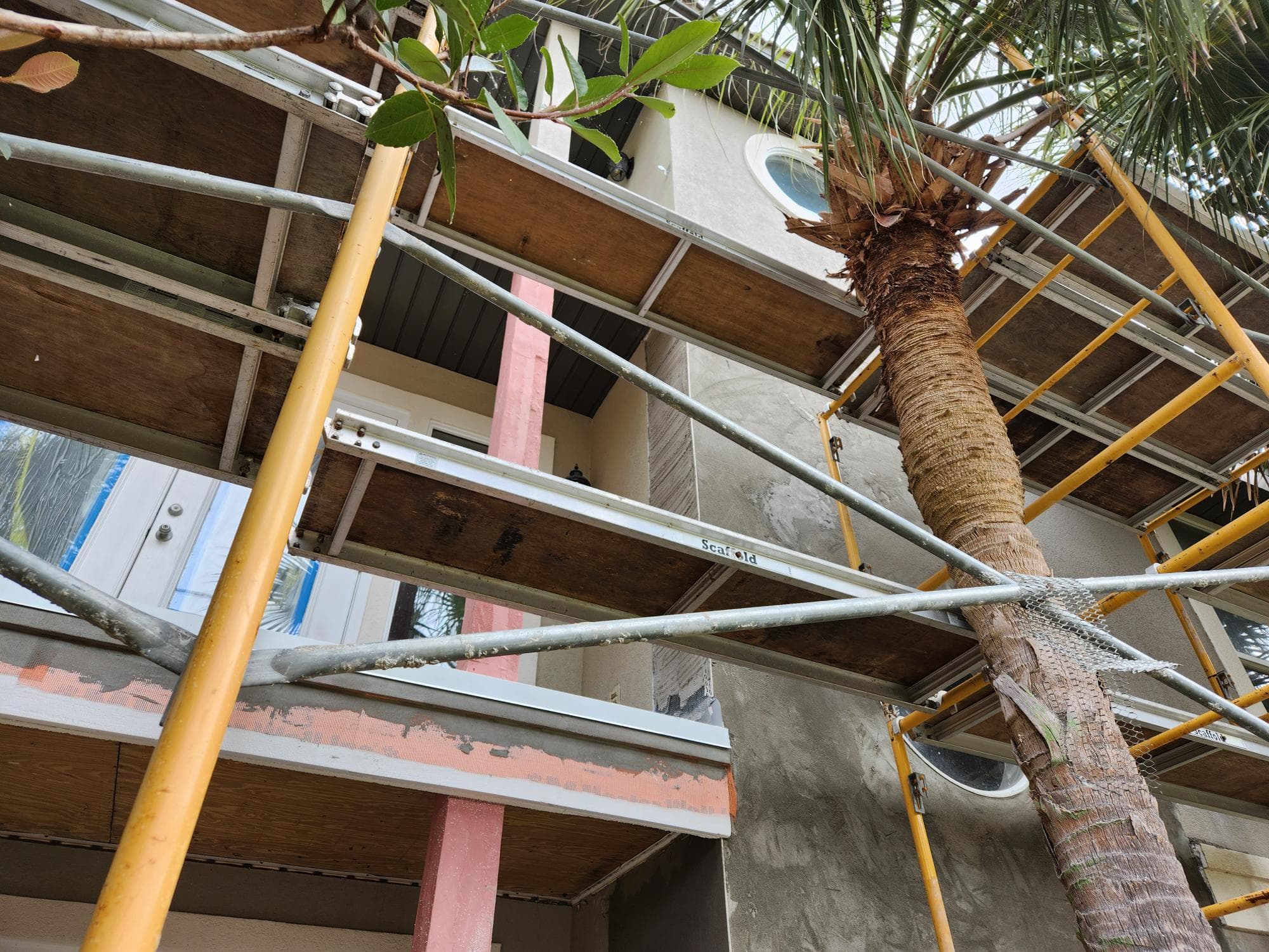 Samford project — detail of framed wall section